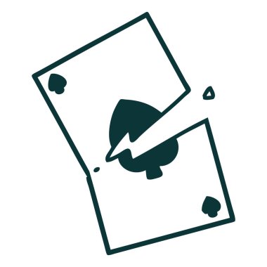 Yırtık bir kartın ikonik dövme şekli