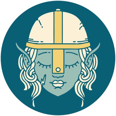 Retro Dövme Biçimi elf karakteri