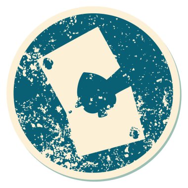 Yırtık bir kartın sembolik dövmeli resmi