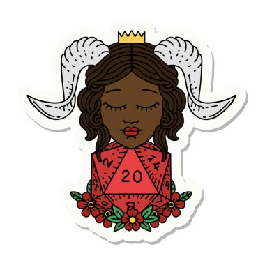 Doğal yirmilik zarla yapıştırılmış etiket.