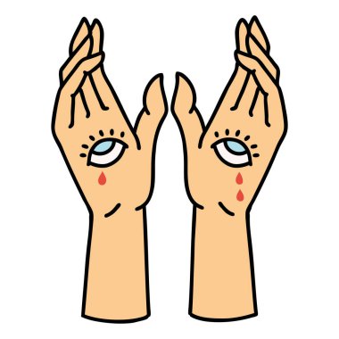 Geleneksel mistik eller şeklinde dövme.