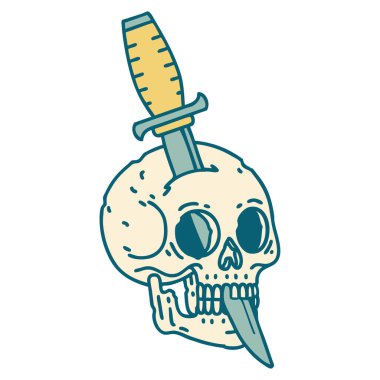 Bir kafatasının ikonik dövme şekli