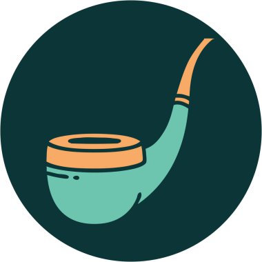 Sigara içen piponun ikonik dövme görüntüsü