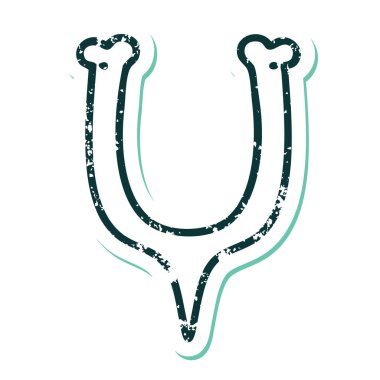 Bir dilek kemiğinin sembolik dövmeli görüntüsü