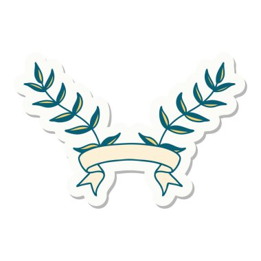 Yaprak pankartlı dövme stili