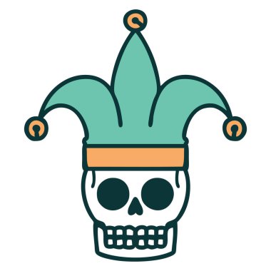 Kafatası soytarısı ikonik dövme görüntüsü