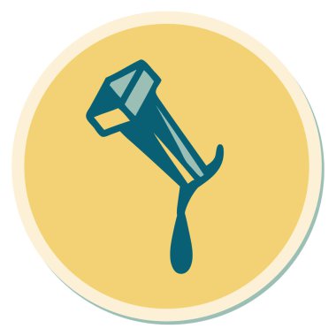 Geleneksel demir çivi stili dövme çıkartması