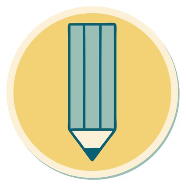 Geleneksel kalem stili dövme çıkartması