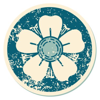 Bir çiçeğin sembolik dövmeli resmi