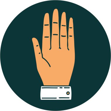 Bir elin sembolik dövme görüntüsü