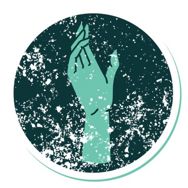 Bir elin sembolik depresif dövme görüntüsü