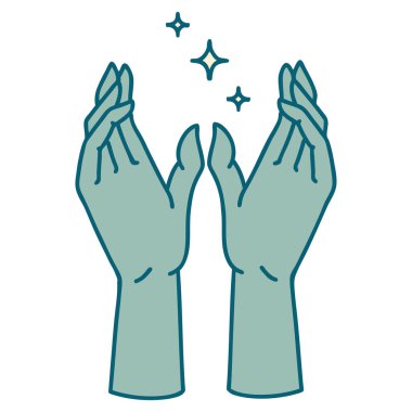 Mistik ellerin ikonik dövme görüntüsü