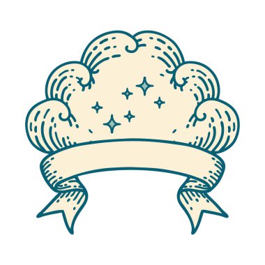 Bulut sancağıyla geleneksel dövme