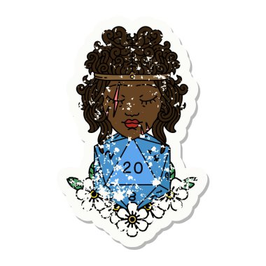 Retro Dövme Tarzı 20 zarlı barbar insan