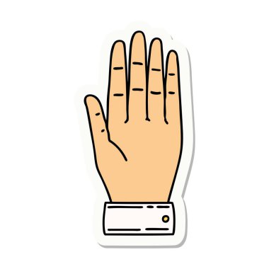 Dövme çıkartması geleneksel bir el stili.