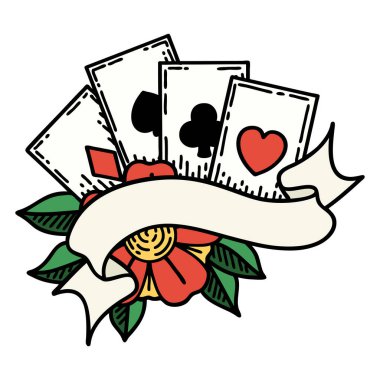 geleneksel kart ve afiş tarzında dövme