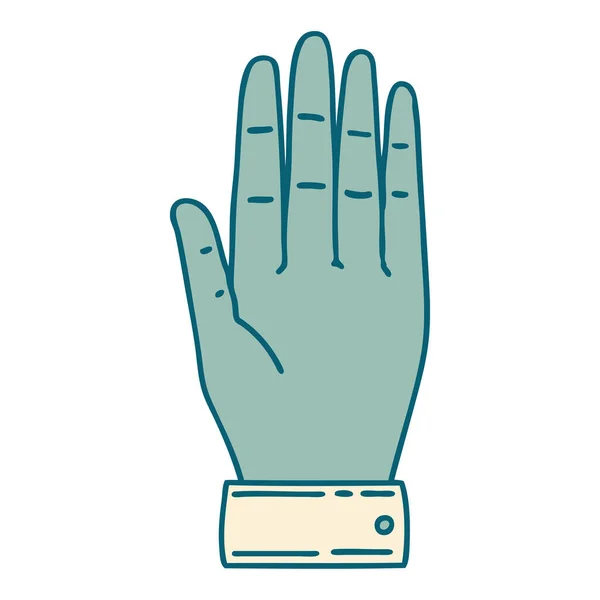 Знаковый Образ Руки Стиле Татуировки — стоковый вектор
