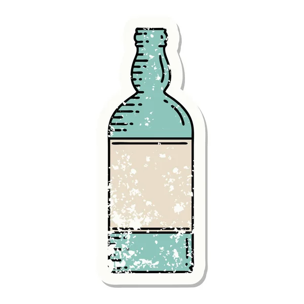 Aufkleber Tätowierung Traditionellen Flaschenstil — Stockvektor