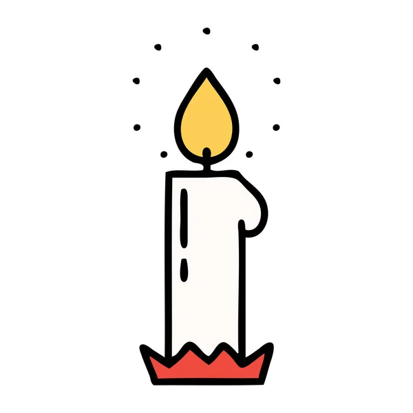 传统风格的蜡烛纹身 — 图库矢量图片
