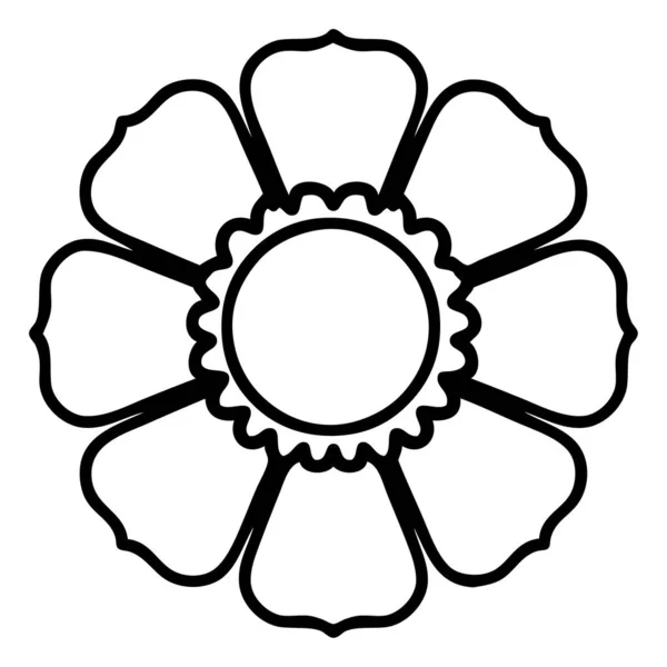 รอยส กในสไตล าของดอกไม — ภาพเวกเตอร์สต็อก