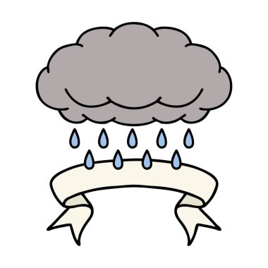 Bulut yağmuru bayrağıyla geleneksel dövme