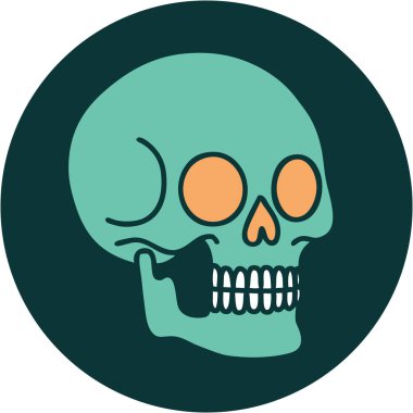 Bir kafatasının ikonik dövme şekli