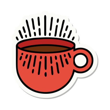 Dövme çıkartması geleneksel kahve tarzında.