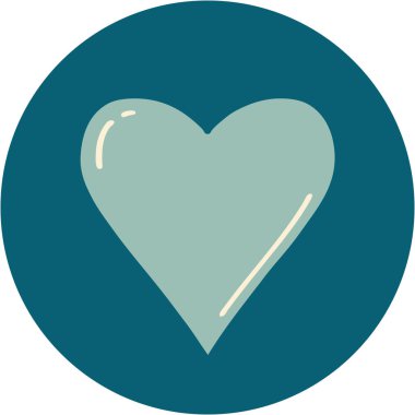 Bir kalbin ikonik dövme görüntüsü