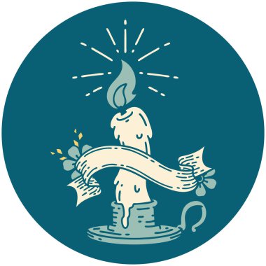 Dövme stili ürkütücü erime mumunun simgesi