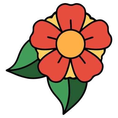 Geleneksel çiçek şeklinde dövme.