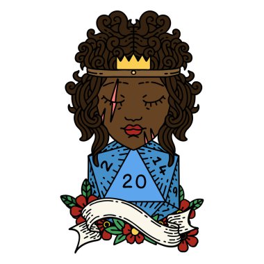 Retro Dövme Tarzı 20 zarlı barbar insan