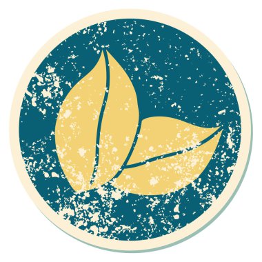 Yaprakların sembolik dövmeli görüntüsü