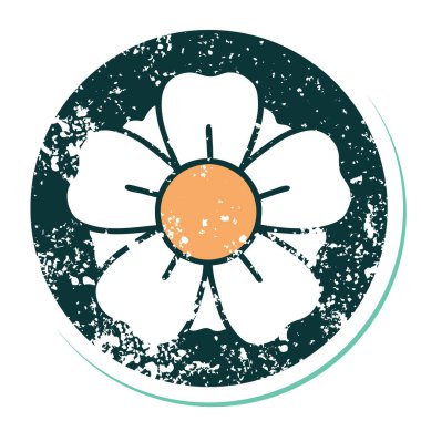 Bir çiçeğin sembolik dövmeli resmi