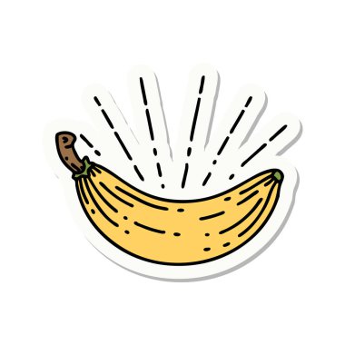 Dövme stili muz etiketi.