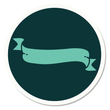 Dövme çıkartması geleneksel bir pankart stiliyle