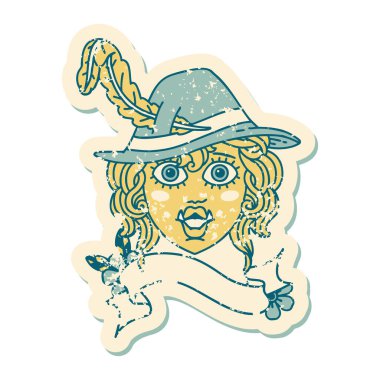 Retro Dövme Biçimli Ork Ozan karakteri 