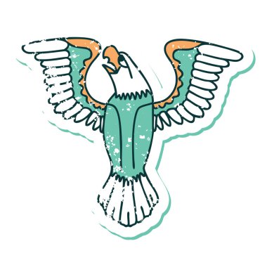 Amerikan kartalının sembolik dövmeli görüntüsü