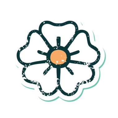 Bir çiçeğin sembolik dövmeli resmi