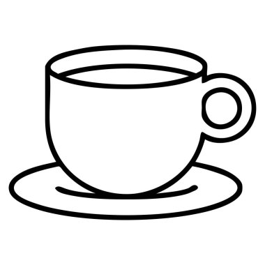 Bir fincan kahve şeklinde siyah çizgili dövme.