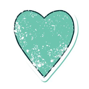 Bir kalbin sembolik depresif dövme görüntüsü