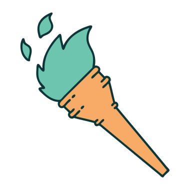 Yanan bir meşalenin ikonik dövme görüntüsü