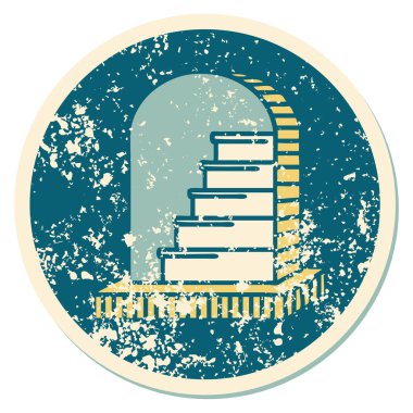 Bir mezar taşının sembolik depresif dövme görüntüsü