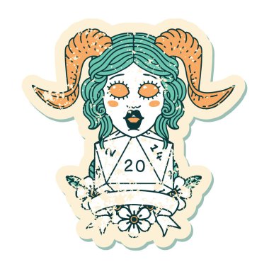 Retro Dövme Biçimi Doğal yirmilik zar atma ile düzenleme