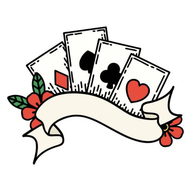 geleneksel kart ve afiş tarzında dövme