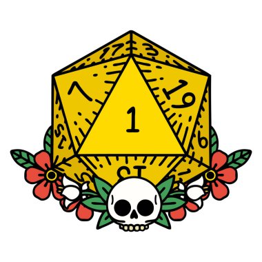 Retro Dövme Biçimi Doğal Zar Çiçek elementli