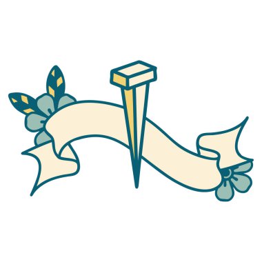 Demir çivi sancağıyla geleneksel dövme