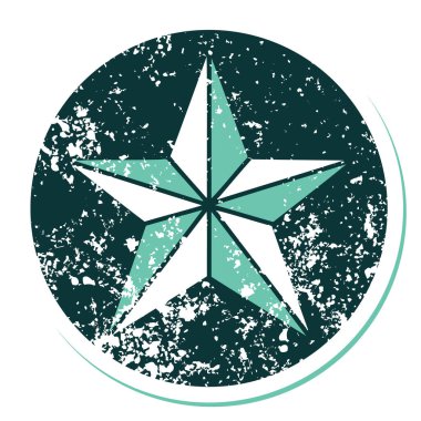 Bir yıldızın sembolik dövmeli görüntüsü