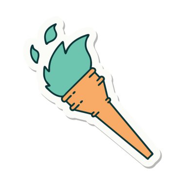 Geleneksel yakma feneri stiliyle dövme çıkartması