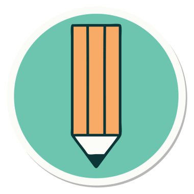 Geleneksel kalem stili dövme çıkartması