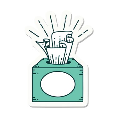 Dövme stili mendil etiketi.